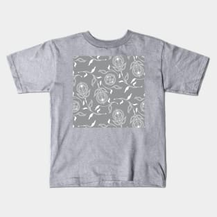 Ultimate Gray Medallion Paisley Kids T-Shirt